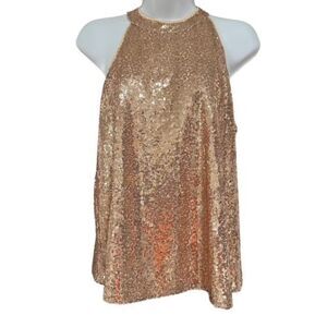 She + Sky‎ Medium Sequin Tank Rose Gold Dressy